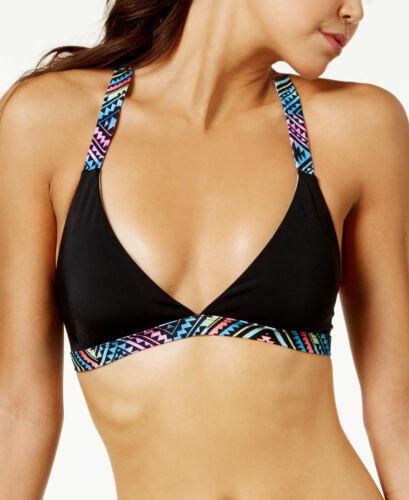 NWT Sundazed Gia Triangle L Tribal Print Racerback Bikini Swim Top #95695