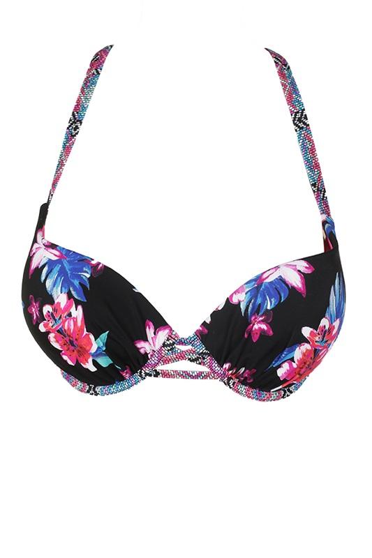 NWT Sundazed Ariel Floral Bra 34 B/C Strappy Underwired Bikini Swim Top #95744