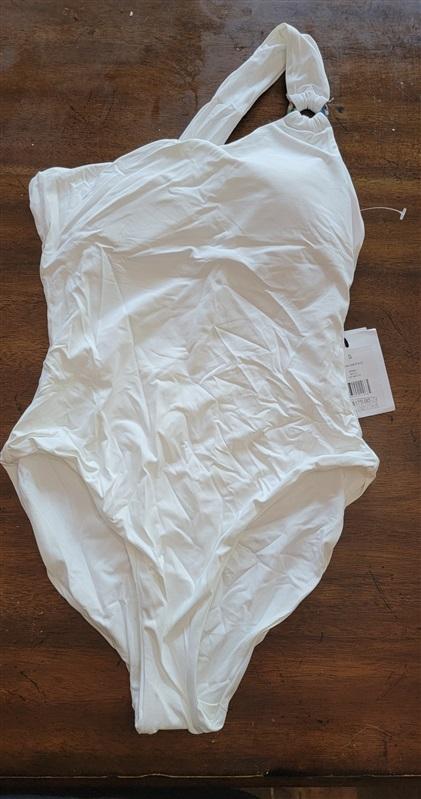 NWT Onia S Jenna One Shoulder Asymmetric Neck 1Pc Swimsuit 95774