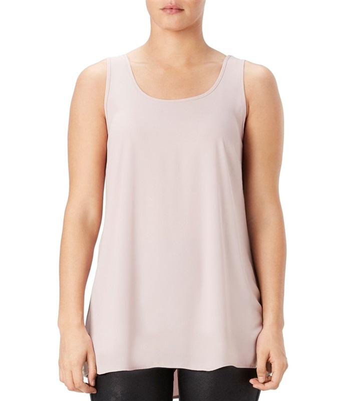 NWT Spanx M Perfect Length Top Chiffon Tank 20164R Pink 95788