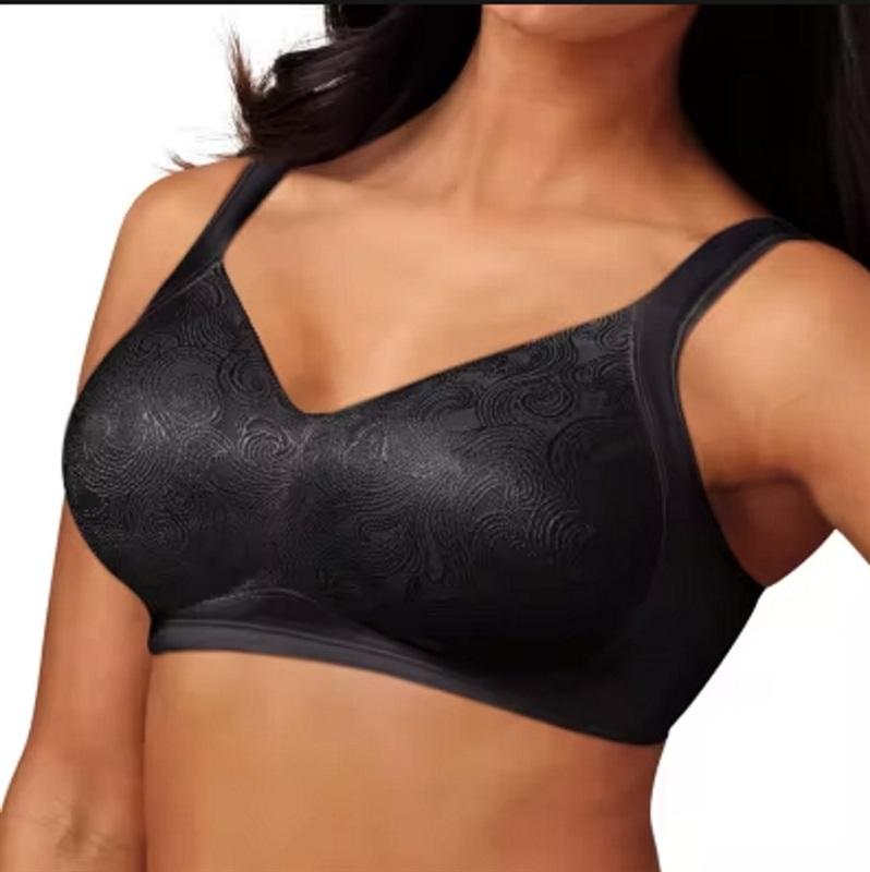NEW Playtex 18 Hour 36D Undercover Slimming Wirefree Bra 4912 Black 95829