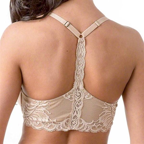NWOT Natori 34DDD Feathers Racerback Bra 735023 Beige 95926