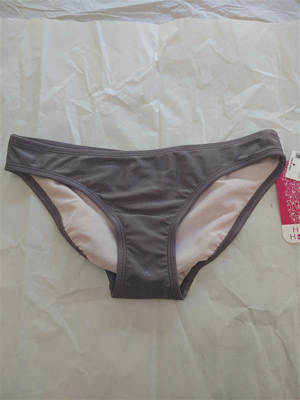 NWT Hula Honey Shiny Mermaid XS Grey Cheeky Bikini Swim Bottom #95941