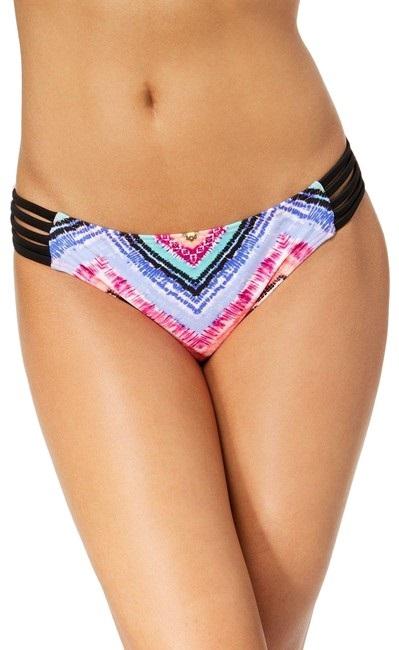 NWOT California Waves Under The Sun M Zigzag Strappy Bikini Swim Bottoms #95517
