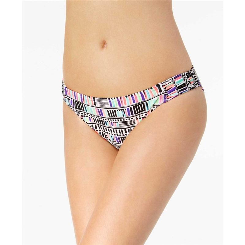 NWT California Waves Sea Glass M Side Tab Cheeky Bikini Swim Bottoms #96016