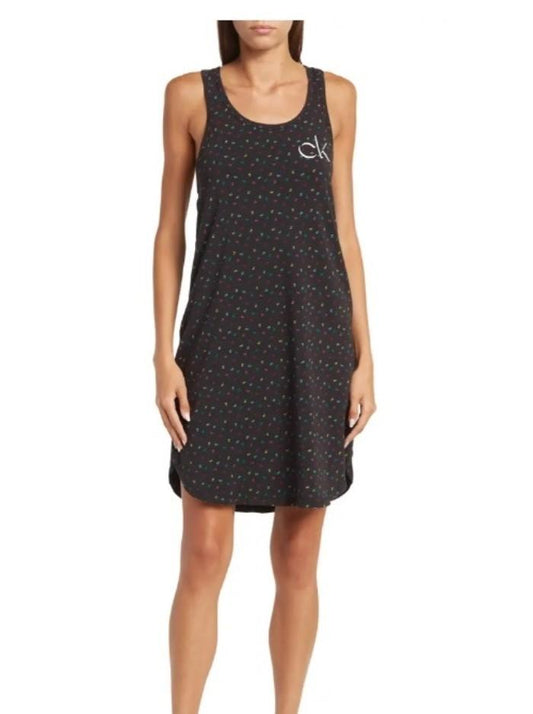 New Calvin Klein MD Pride Confetti Logo Monogram Nightshirt QP2791O Black #96077