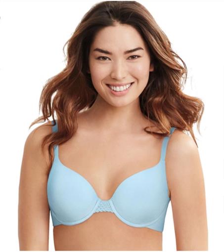 NWT Hanes 36D Ultimate No Poke, No Pinch DreamWire Bra HU34 blue 96612