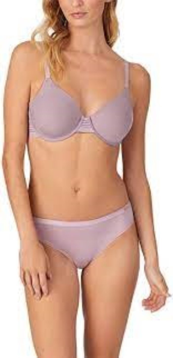 NWT Le Mystere 34D Second Skin Unlined Purple Bra 3321 96665