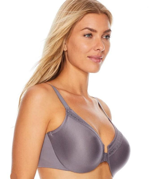 NWT Wacoal 34C Full Fig Perfect Primer Front Close 855313 Bra Purple 96668