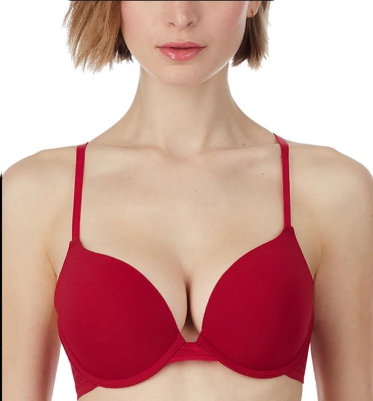 NWT OnGossamer 32C Sleek Micro Push Up Bra Lace g9200 Red 96678