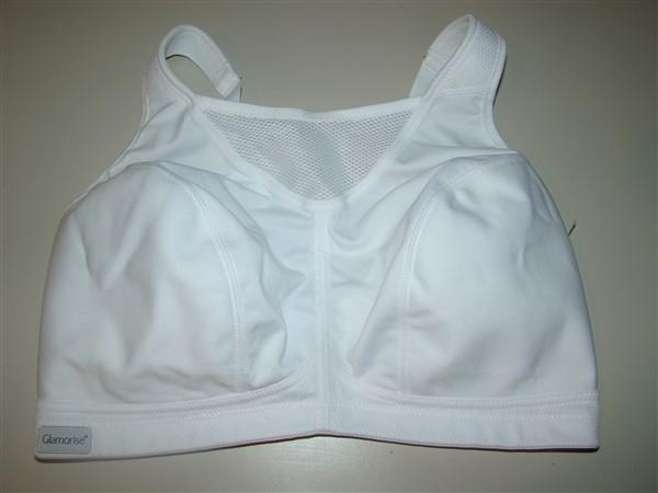 NWOT Glamorise 42F No Bounce Cami Sports Bra 1066 White #96833
