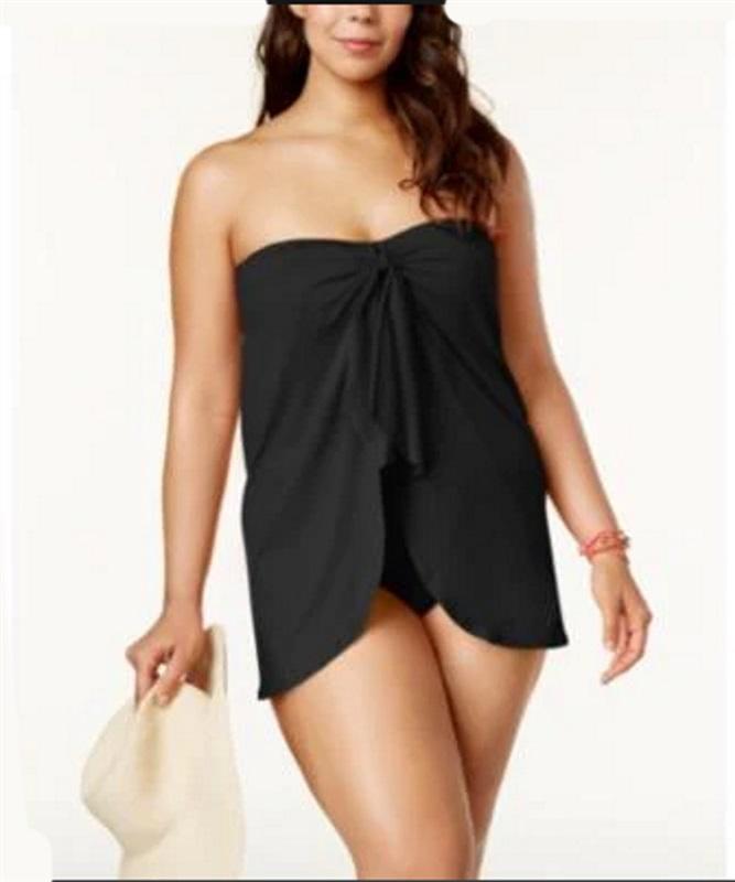 NWOT Ralph Lauren 16W Plus Size Beach Flyaway 1PC Swimsuit 96880