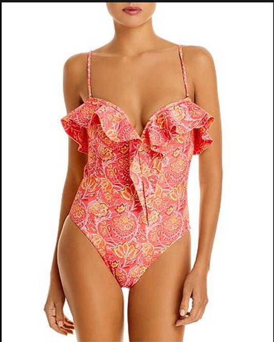 NWT RAMY BROOK M SORRENTO 1PC Melon SWIMSUIT 96882