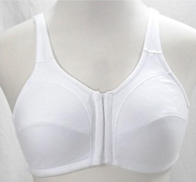 NWOT Comfort Choice 46B MicroFiber Posture White Front Close Wireless Bra #97077