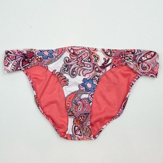 NWOT Wonderly Gypsy Life M White Paisley Cheeky Bikini Swim Bottoms #