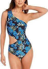 NWT MICHAEL KORS 14 Tropical Flower 1PC Cut Out Swimsuit 97151