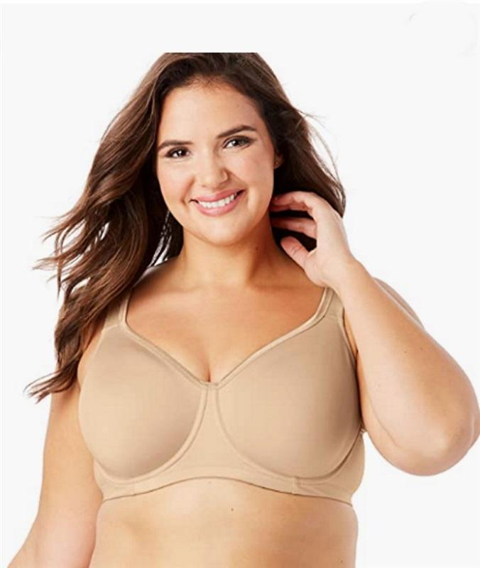 NEW Comfort Choice 46D Unlined Underwire Bra Beige 97176