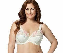 NWOT Elila 34J Glamour Embroidery Underwire bra 2021 Ivory 97181