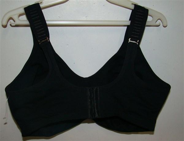 NWT Comfort Choice 46C Cotton Sports Bra 27-1203-2 Black #97184