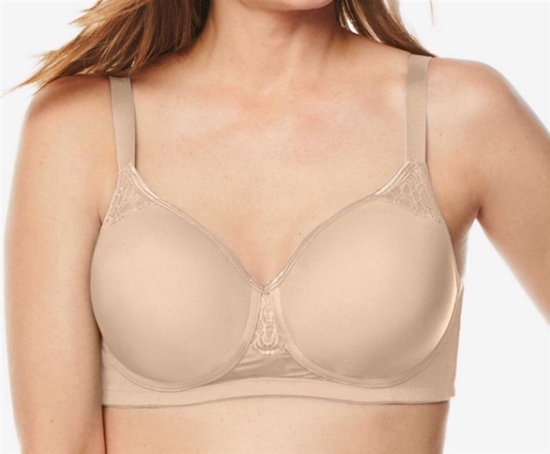 NWOT Comfort Choice 48D Wirefree T Shirt Bra Beige 97213