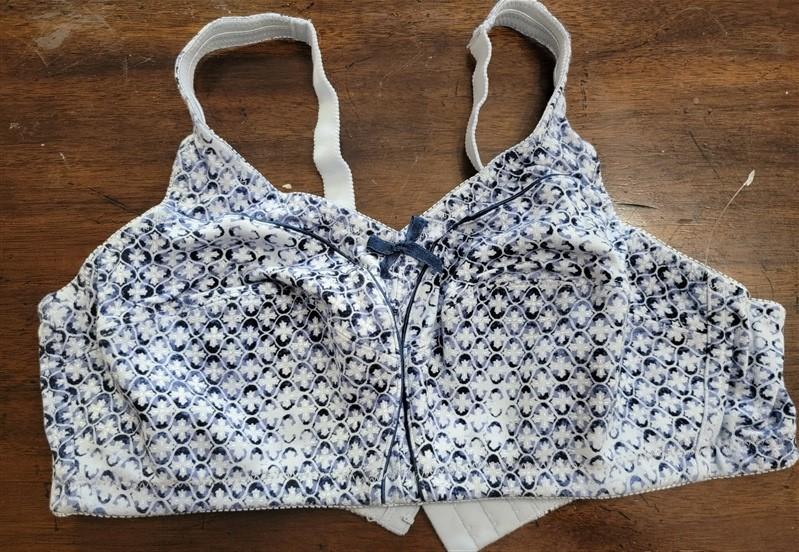 NWOT 38B Comfort Choice Wirefree Back Hook Seamless Leisure Bra Blue 97226