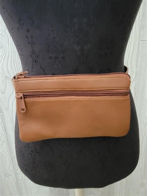NWT Stone Mountain SM Genuine Leather Belt w/Phone Case Pouch Fanny Pack 97341