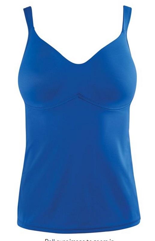 NWOT Rhonda Sheer Flirt Molded Cup Camisole 0012 Blue 97440