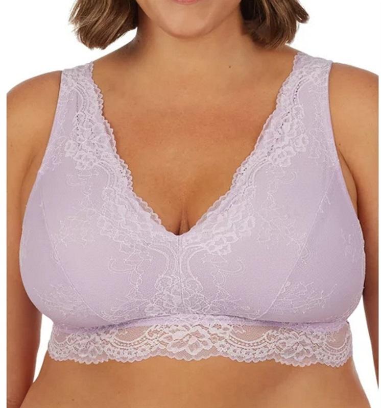 NWT 2 Secret Treasures 2X Lace Plus Size Bralette Blue & Purple 97468