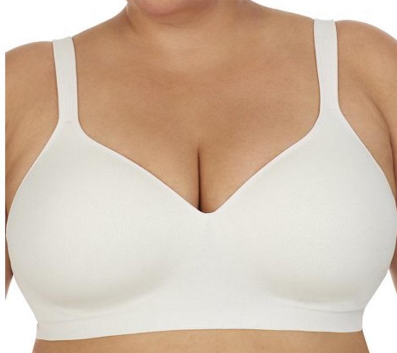 NWT 3 Secret Treasures 44DDD beige purple Ivory Wirefree Balconette Bra 97492
