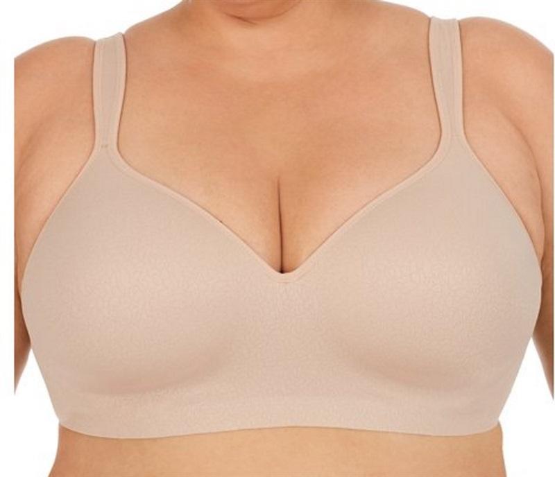 NWT 3 Secret Treasures 44DDD beige purple Ivory Wirefree Balconette Bra 97492