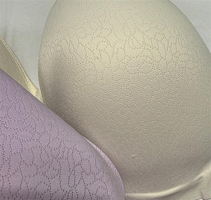 NWT 3 Secret Treasures 44DDD beige purple Ivory Wirefree Balconette Bra 97492