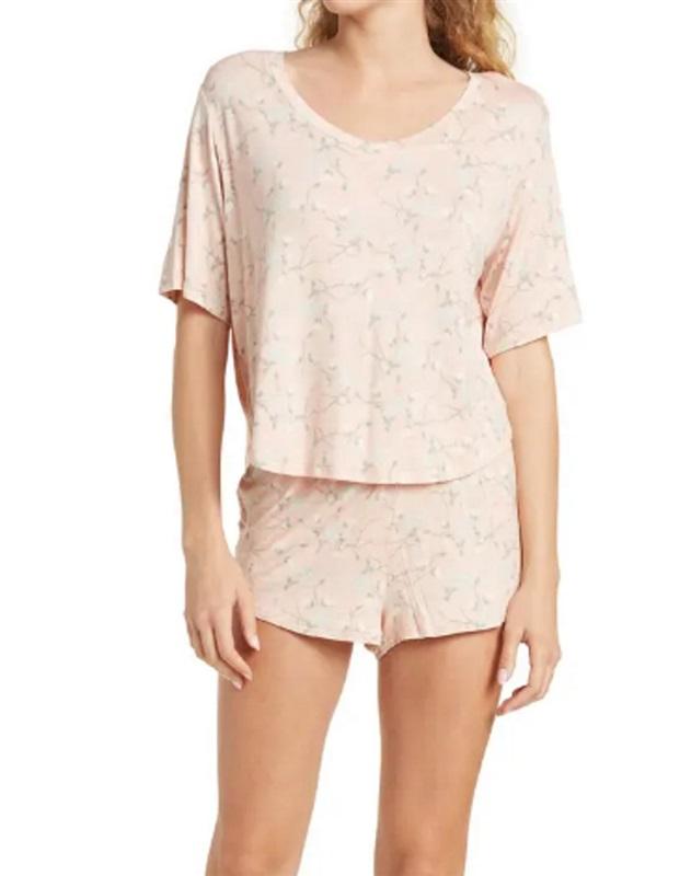 NWT Honeydew L Spring Fling Daisy Dot Short Pajama Set 97499