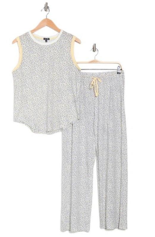 NWT Cozy Zoe XL Sunshine Leopard Sleeveless Pajama Set 97507