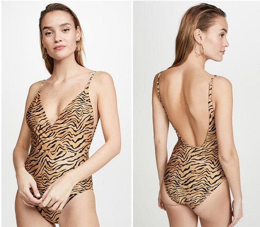 NWT ViX Swimwear Large Tiger Madalena 1Pc Swimsuit 97543