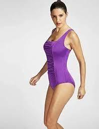 NWT Calvin Klein 6 Pleated Front Halter 1PC Swimsuit 97552