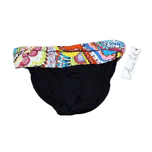 NWOT Anne Cole Floral XS Foldover Banded Cheeky Bikini Swim Bottoms #97586