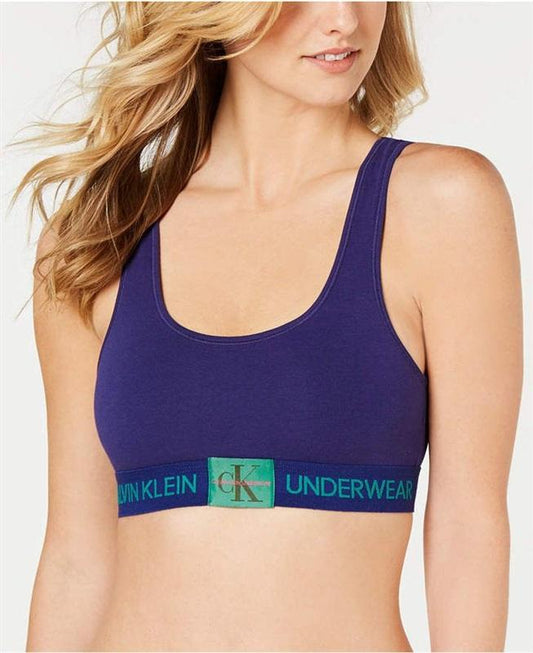 NWT Calvin Klein XS MODERN COTTON LOGO UNLINED BRALETTE QF4918 97615