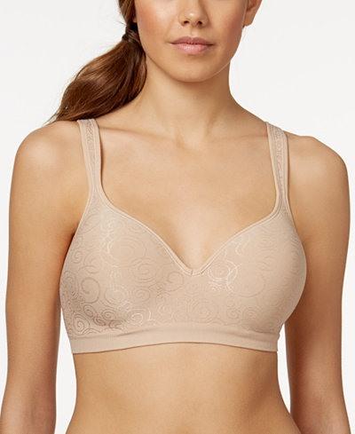 NWOT Bali 34C Comfort Revolution Wirefree Bra 3463 Beige Swirl 97636