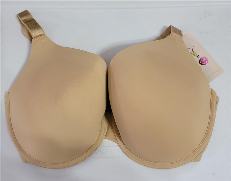 NWT 2 Secret Treasures 36DDD Lifting Plunge Bra Beige & White 97739