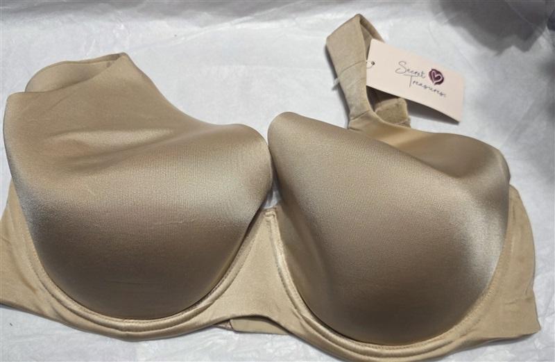 NWT 2 Secret Treasures 46DDD Smoothing T Shirt Bra Beige 97744