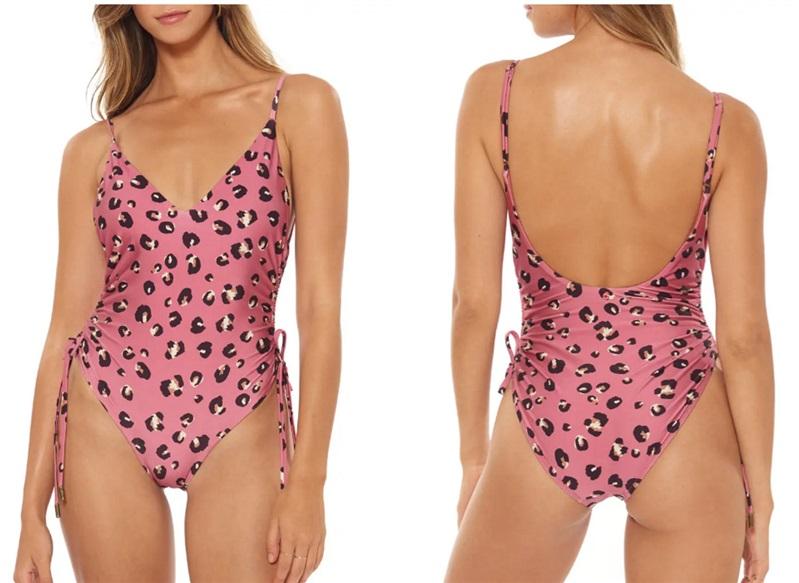 NWT Red Carter M Anthropology Blondie Leopard Print 1PC Swimsuit 97767