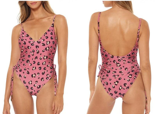 NWT Red Carter M Anthropology Blondie Leopard Print 1PC Swimsuit 97767