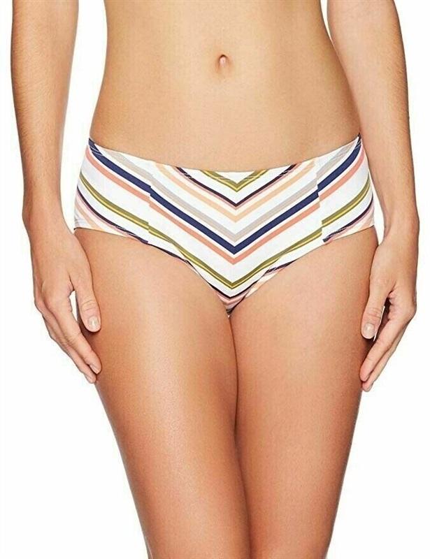 NWOT Splendid Line-Up M Striped Mid-Rise Full Bikini Swim Bottoms #97869