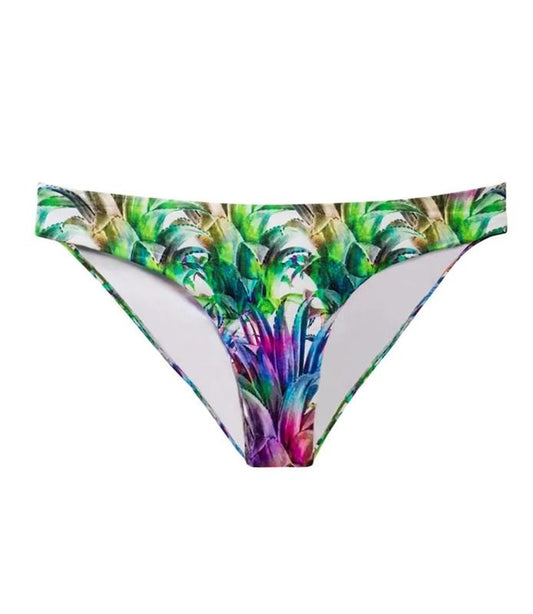 NWT Pilyq Lanai M Palm Cheeky Basic Ruched Bikini Swim Bottoms #97889