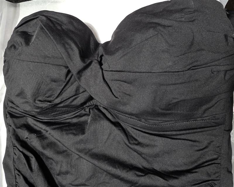 NWTD Anne Cole Live In Color Twist Black SZ 8 19MO00501 1PC Swimsuit 97910