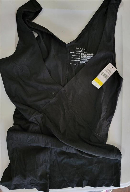 NWT Natori Capsule PIMA COTTON TANK 788247 Black M 97973
