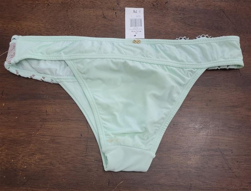 NWOT Pilyq Azura Lace S Mint Banded Cheeky Bikini Swim Bottoms #97993