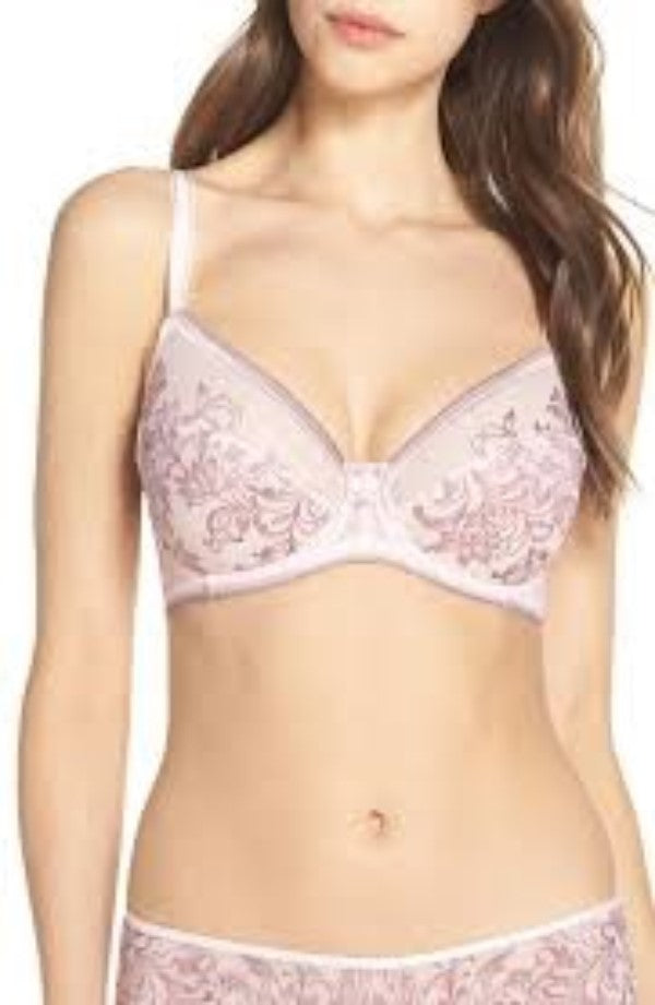 NWOT Wacoal 32D Net Effect Underwire Bra 851340 Pink 98050