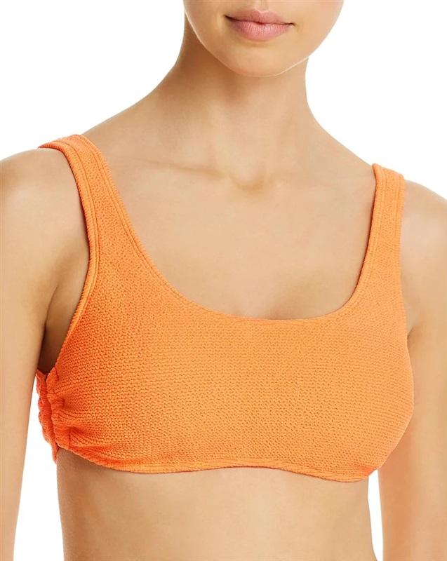 NWT PIlyq Paypaya Reef D Cup Green Ring Side Halter Bikini Swim Top #98058