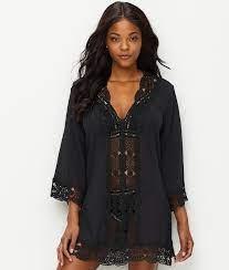 NWT La Blanca M Island Fare Tunic Swim Cover-Up Style-LA8LR55 Swimsuit 98116